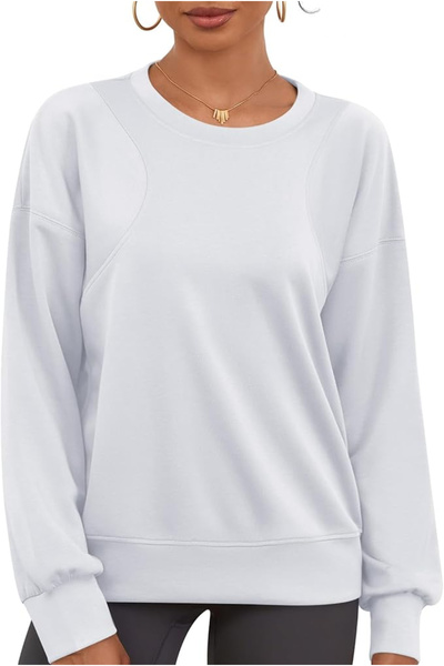 OEM Sports blouse, long sleeves, elastic hems, white M