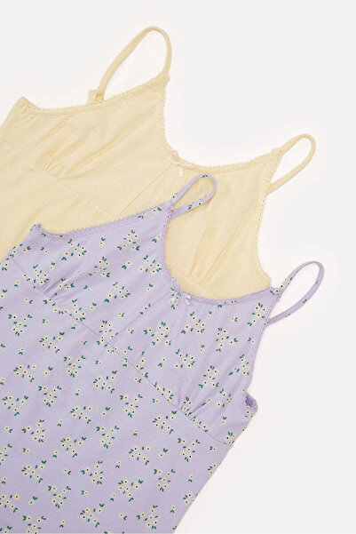 REDTAG Girls Yellow And Blue Vest Set (Pack Of 2)