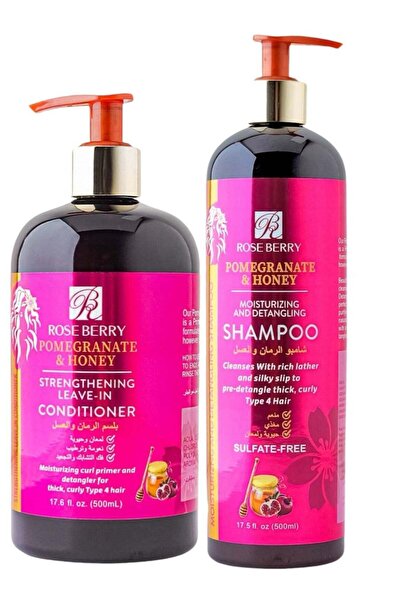 roseberry Rose Berry Pomegranate & Honey Moisturizing And Detangling Shampoo-Conditioner