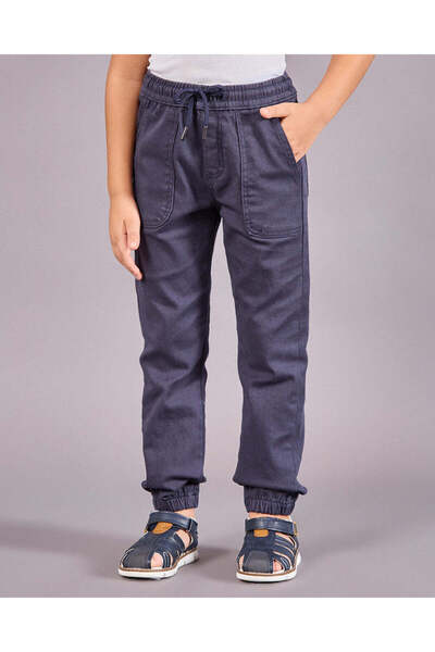 REDTAG بنطال جينز رياضي أزرق داكن للأولاد