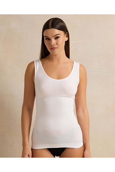 REDTAG Women Ivory Seamless Shapewear Vest