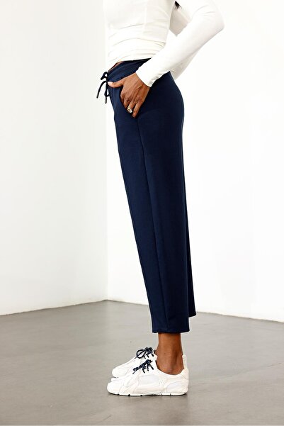 5in1Canpolat Navy Blue Carrot Pattern Tracksuit 10005