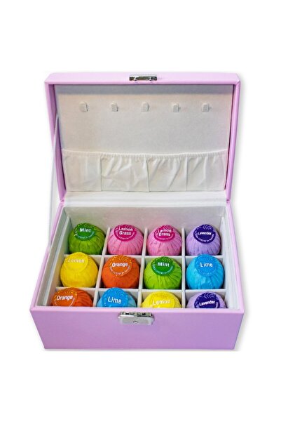 LORA LUXURY Cutie de bijuterii cu 12 bombe de baie