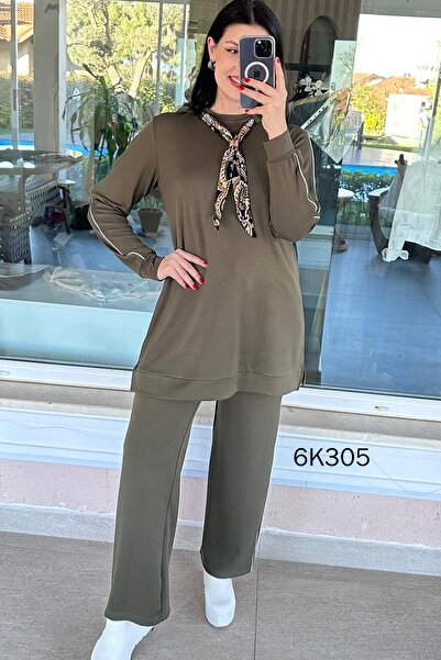 İnce Topuk Modal Set with Scarf 6K305