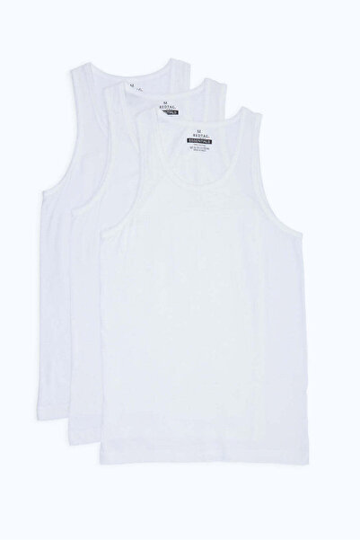 REDTAG White 3-Pack Sleeveless Vest
