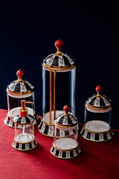 ACAR Jude 5 Piece Glass Kitchen Set