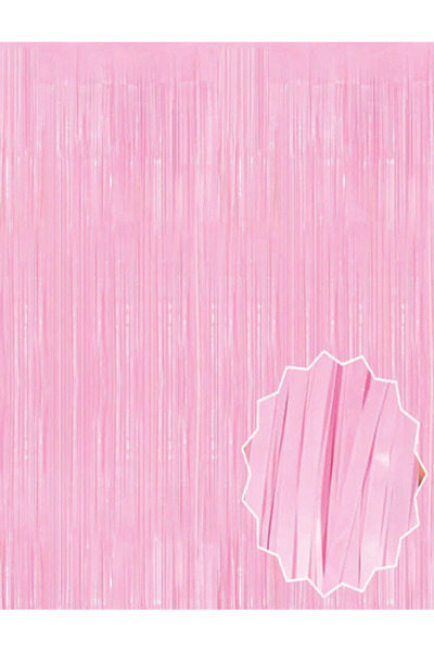 Generic Brand Soft pink tasseled door curtain - party, baby shower, gender re...