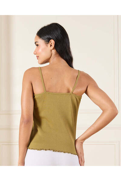 REDTAG Women Green Strappy Lace Vest