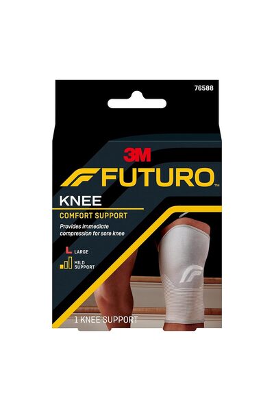 FUTURO دعامة الركبة المريحة - كبيرة، بيج، وحدة واحدة/عبوة