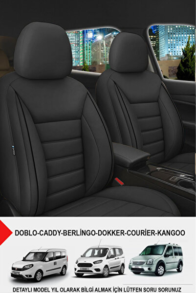 GM-DESIGN Jet Leather Universal Commercial Car Seat Cover (Doblo-Caddy-Berlingo-Dokker-Courier-Kangoo)