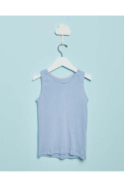 REDTAG Girls Blue Basic Vest Set (Pack Of 2)