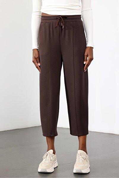 5in1Canpolat Brown Carrot Pattern Tracksuit 10005