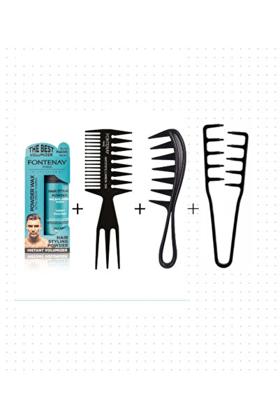 Fontenay Saç Şekillendirici Toz Wax Mat Effect Mavı 20gr+Şekil Tarak X2+Muciz...