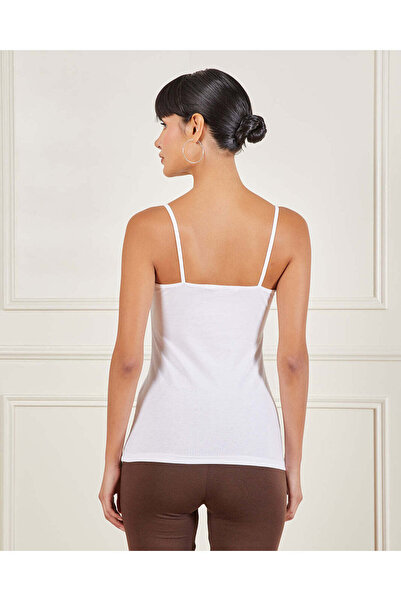 REDTAG Women White Plain Strappy Vest