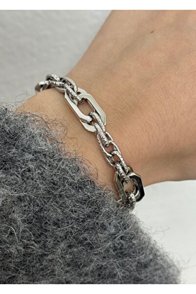 KİLİGİSTANBUL Premium Snap-On Bracelet with Diamond Look (Resistant to Tarnishing)