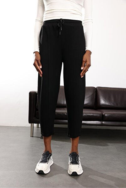 5in1Canpolat Black Carrot Pattern Tracksuit 10005