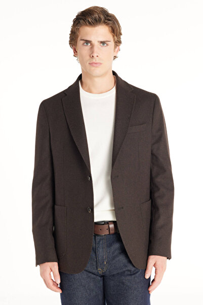 Ted Baker KAHVERENGİ YÜNLÜ FLANEL BLAZER