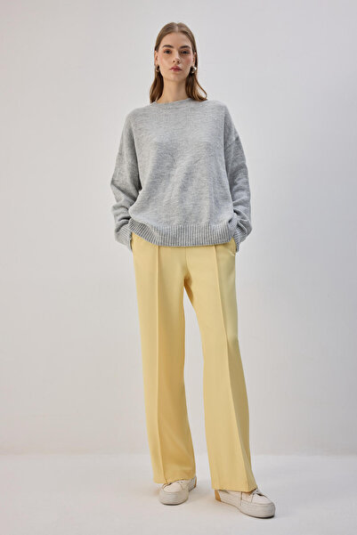 Touché Privé Ribbed Pants with Elastic Waist