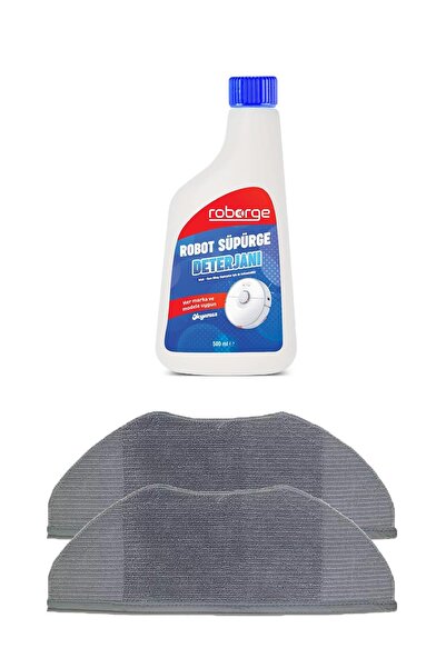 Roborge Aspirator robot Xiaomi Mop 2 Lite cu 2 cârpe de mop + detergent pentr...