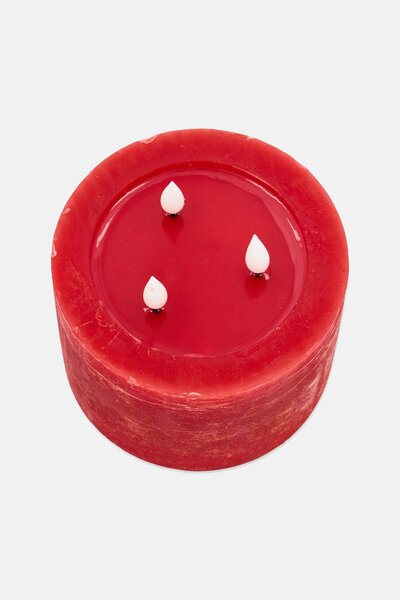 Muy Mucho Led Wax Candle, Red