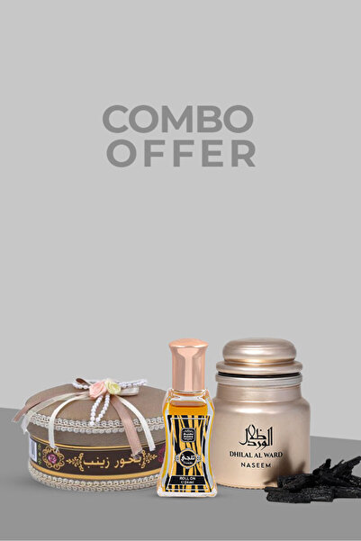 Naseem Special Combo(Dhilal Al Ward 40gm, Zainab 30gm, Thaljee Roll-on 24ml)|...