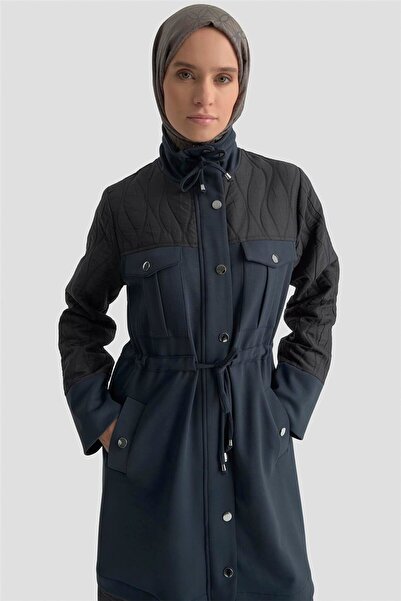 Armine Kapitone Mixli Örme Giyçık 25KD1602 Lacivert