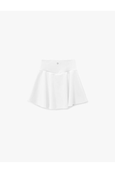 Koton High Waist Relaxed Fit Mini Sports Shorts Skirt