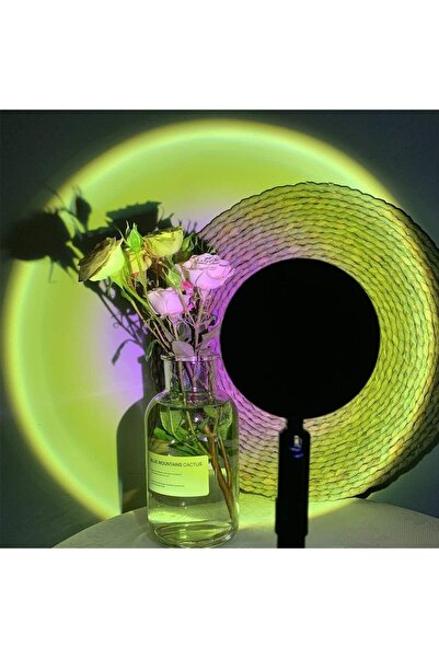 Arabest Sunset Lamp, USB Night Light Projection Led Lamp, Rainbow Floor Stand Modern Projection Lamp