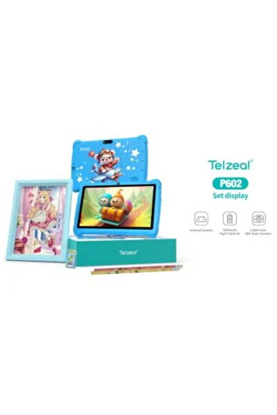 TELZEAL P602 Kids Tablet, 7-inch Android, 4GB RAM, 128GB storage, dual cameras, 3000mAh