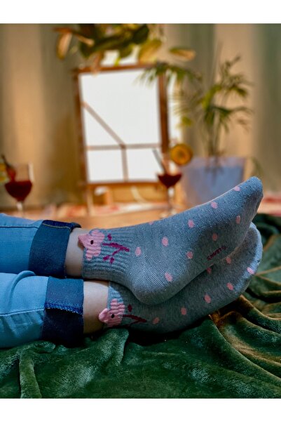 magıcgrange 3-Piece Cotton Embroidered Patterned Socks Set – Grade a Fabric, Women & Girls School Student Comfort&Soft