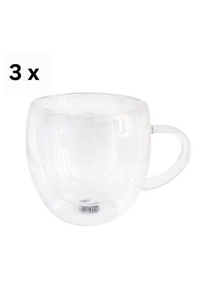 Cesiro Комплект от 3 чаши с двойни стени, 150 мл, Cesiro, стъкло