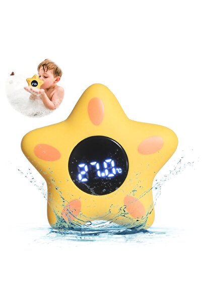 AZONEE Baby Bath Thermometer - Waterproof Starfish Digital LED Thermometer