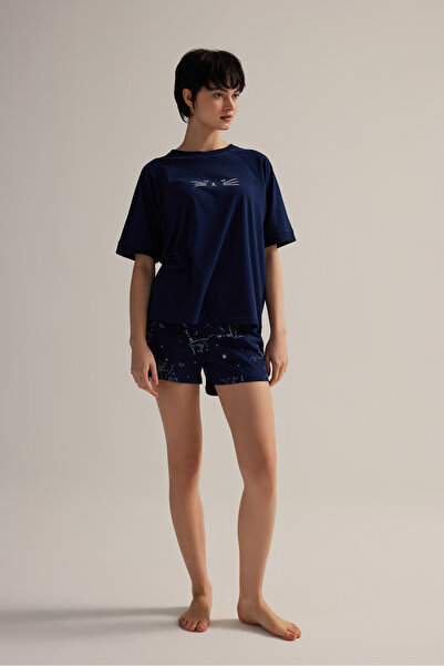 Hays Kadın Pamuklu Kısa Kollu Şortlu Pijama Takımı