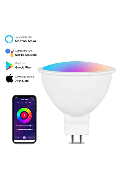 Generic Smart RGB GU10 LED Bulb, 16M Colors & Music Sync, Works with Alexa/Google Assistant