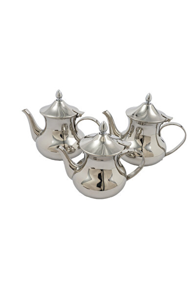 SQUALO Stainless steel teapot set – 3 pieces in sizes 0.7, 1 and 1.36 liters