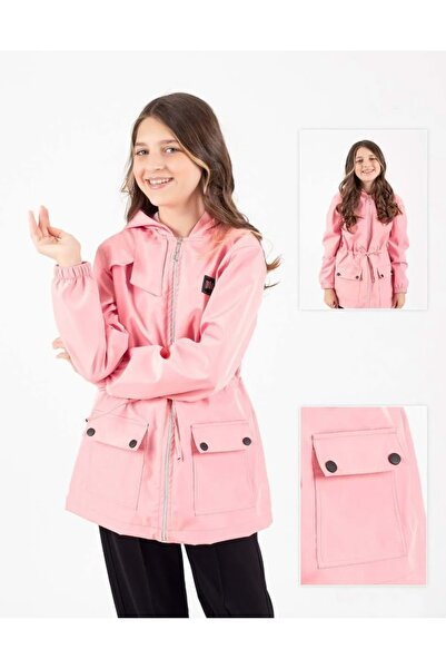 s.t. sebat tekstil Αδιάβροχο για κορίτσια με με κουκούλα τσέπες