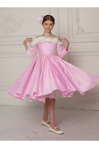 Kids ΒΡΑΔΙΝΟ ΦΟΡΕΜΑ ΜΕ ΛΕΠΤΟΜΕΡΕΣ ΛΕΠΤΟΜΕΡΕΙΕΣ ΡΟΖ ΓΙΑ ΚΟΡΙΤΣΙΑ ΓΙΑ ΕΙΔΙΚΗ ΗΜΕΡΑ ΑΠΟΤΥΧΙΑΣ ΕΚΠΑΙΔΕΥΣΗΣ ΚΑΙ ΓΑΜΟΥ