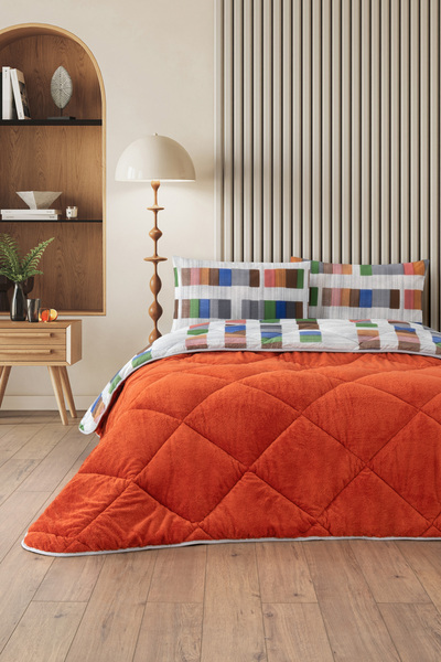 Formeya Veluna King Size Luxury Wellsoft Quilt Double-Sided - Quilt Set with 2 Pillowcases 215X235 cm