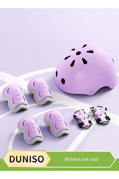 DOMEET مجموعة معدات حماية للأطفال مكونة من 7 قطع، مجموعة وسادات الركبة والمرفق للأطفال، مع خوذة أمان، وسادات الركبة