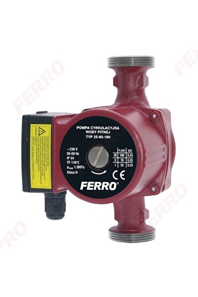 FERRO Pompă de recirculare 25-6-180, 180 mm, 1 1/2"