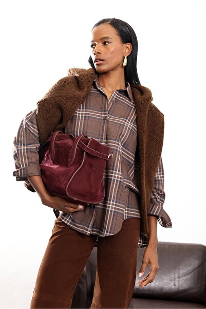 5in1Canpolat Πουκάμισο με καρό σχέδιο Bitter Brown 6600