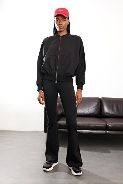 5in1Canpolat Black Bomber Jacket Pants Set 0718