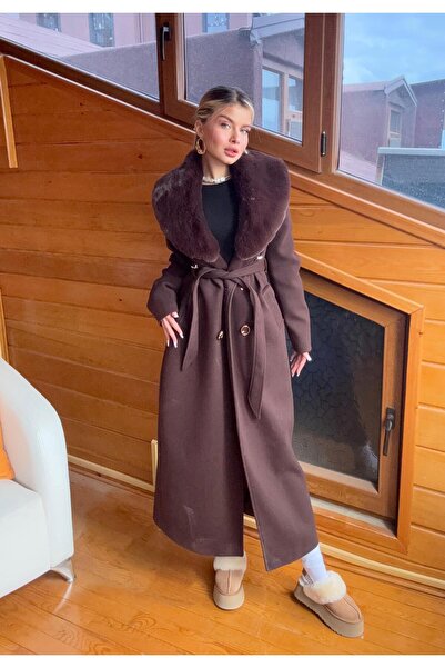 Lunaa store Takma Yaka Kaşe Kaban