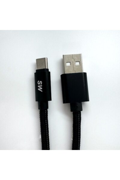 OEM USB-A to USB-C Fast Charging & Data Cable, 2.4A, 3m, Black, Braided