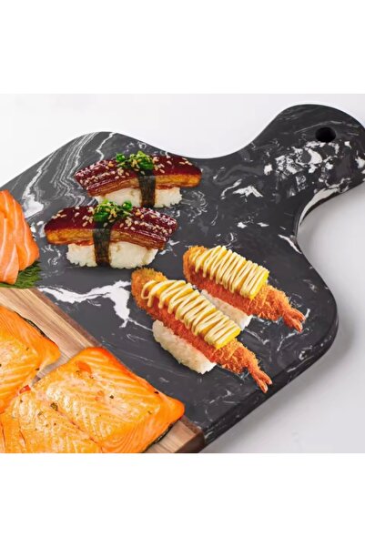 cc bin shihon Luxury double-sided marble/wood cutting and serving board, 33*21.7cm