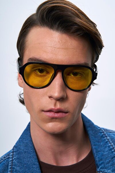 Bilge Karga Çardak Black Yellow Men's Sunglasses