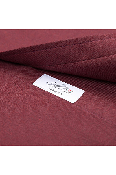 Germirli Albini Burgundy Tailor Fit Buttoned Collar Organic Cotton Flannel Shirt