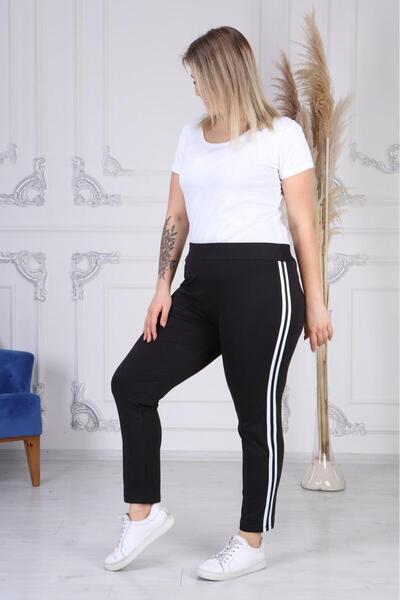 EMEZ White Striped Skinny-Fit Sweatpants