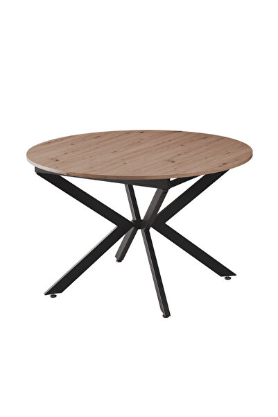 DacEnergy Masa extensibila de dining, stejar artisan / neagra, 100x100-140x75 cm, ABERO TIP 1