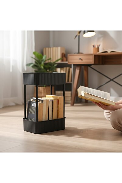 VİLORA HOME ELİTE - 2 Katlı Çok Amaçlı Pratik Kitaplık Organizer Düzenleyici (TEKERLEKSİZ)